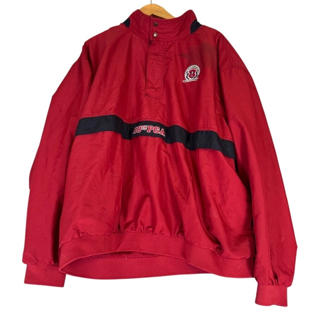Vintage 2006 PGA Championship Medinah Red Windbreaker Pullover Jacket Mens XL